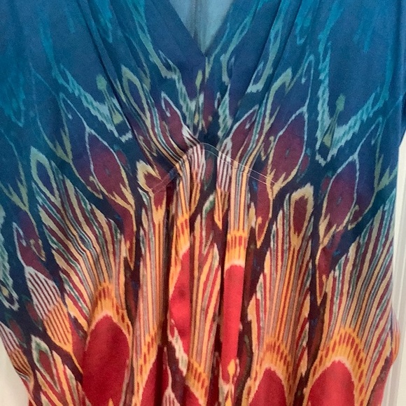 Twelfth Street By Cynthia Vincent high low silk dress - Picture 9 of 9